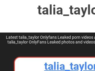 talia only fans|@taliatayylor 